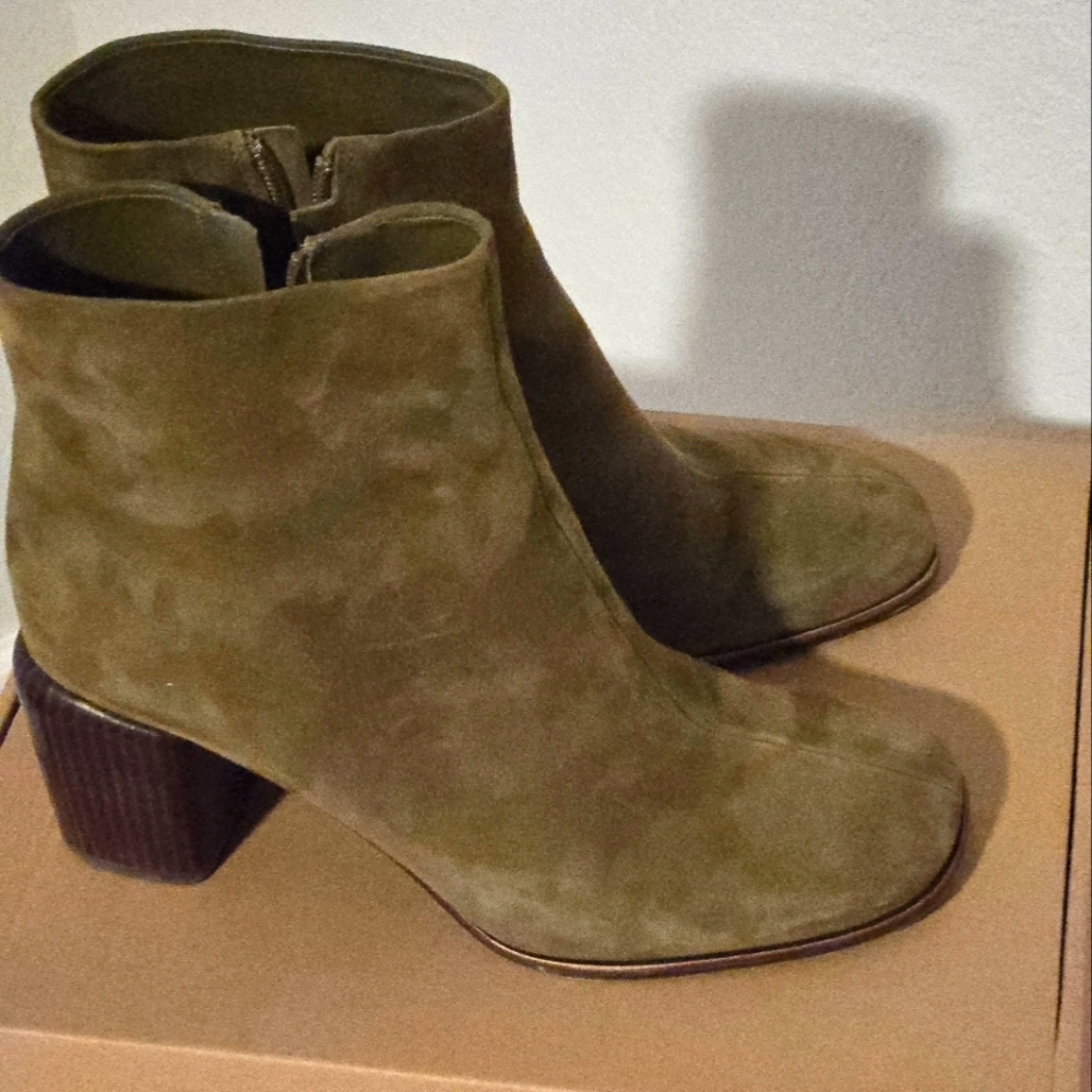 Olive Green Women's Ankle Boots